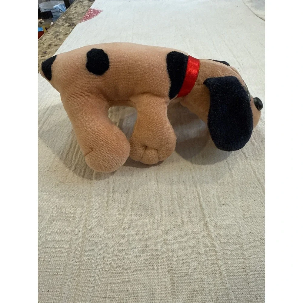 Vintage 1986 Tonka Pound Puppies Tan Black Spotted Dog Plush 8 Inch 9686